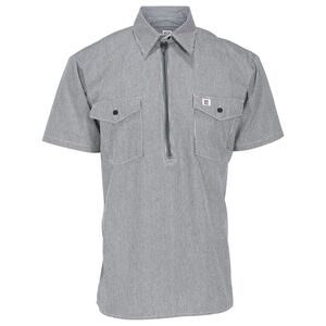 Men's Gray Striped Casual Button Down Shirt